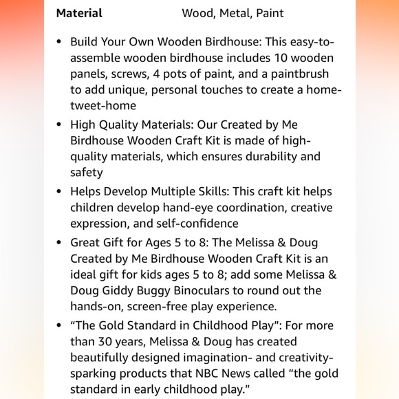 NWT Melissa & Doug Created by Me Bird House - Picture 4 of 5